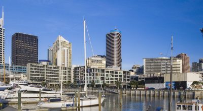 A cidade de Auckland, na ilha norte da Nova Zelândia.