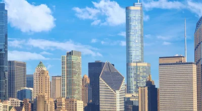 Cityscape of Chicago downtown, United States