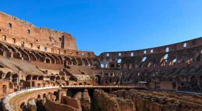 Colosseum, famous ancient roman amphitheatre in Rome, Italy