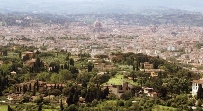 Florence in Tuscany, Italy panorama view from the North of the city